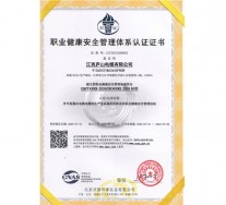 職業健康安全管理體系證書